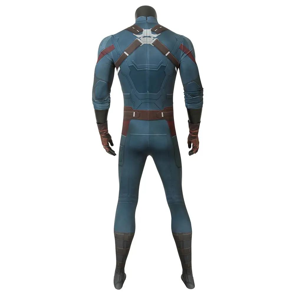 Captain America Steven Rogers Cosplay Kostüm Outfits Halloween Karneval Jumpsuit 3 Captain America Steven Rogers Cosplay Kostüm Outfits Halloween Karneval Jumpsuit – Bild 3