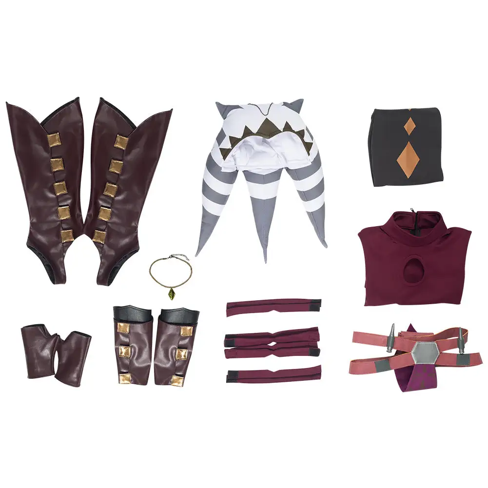 Kinder Ahsoka Tano Star Wars: The Clone Wars Cosplay Kostüm Halloween Karneval Outfits 12 Kinder Ahsoka Tano Star Wars: The Clone Wars Cosplay Kostüm Halloween Karneval Outfits – Bild 12