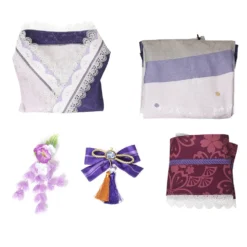 Genshin Impact Cosplay Raiden Shogun Kostüm Halloween Karneval Kimono -DEKORATIONSGESCHÄFT 7cba288af69a63e886767c2ce93a5f67