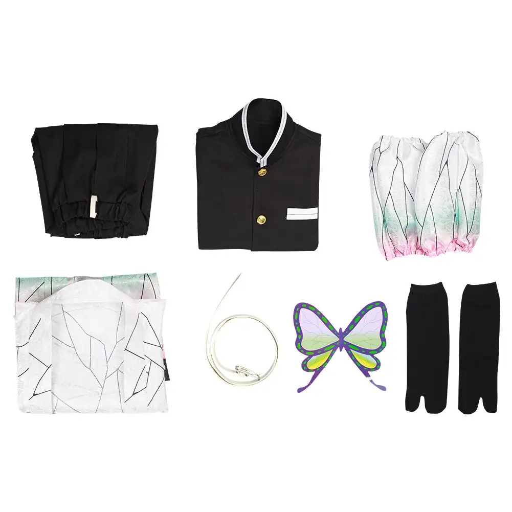 Mädchen Demon Slayer Kimetsu No Yaiba Kochou Shinobu Cosplay Kostüm Halloween Karneval Kostüm Set 15 Mädchen Demon Slayer Kimetsu No Yaiba Kochou Shinobu Cosplay Kostüm Halloween Karneval Kostüm Set – Bild 15