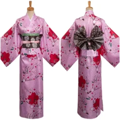 Demon Slayer Kanroji Mitsuri Kimono Cosplay Kostüm Halloween Karneval Outfits