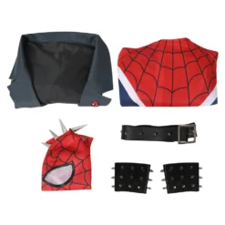 Spider-Man: Across The Spider-Verse Spider Punk Overall Kostüm Cosplay Halloween Karneval Jumpsuit -DEKORATIONSGESCHÄFT 89e6bed89345b77beb31107614e51f8c