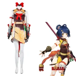 Genshin Impact Xiangling Cosplay Halloween Karneval Outfits Kostüme