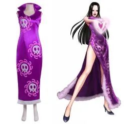 One Piece Boa Hancock Cosplay Kostüm Outfits Halloween Karneval Kleid