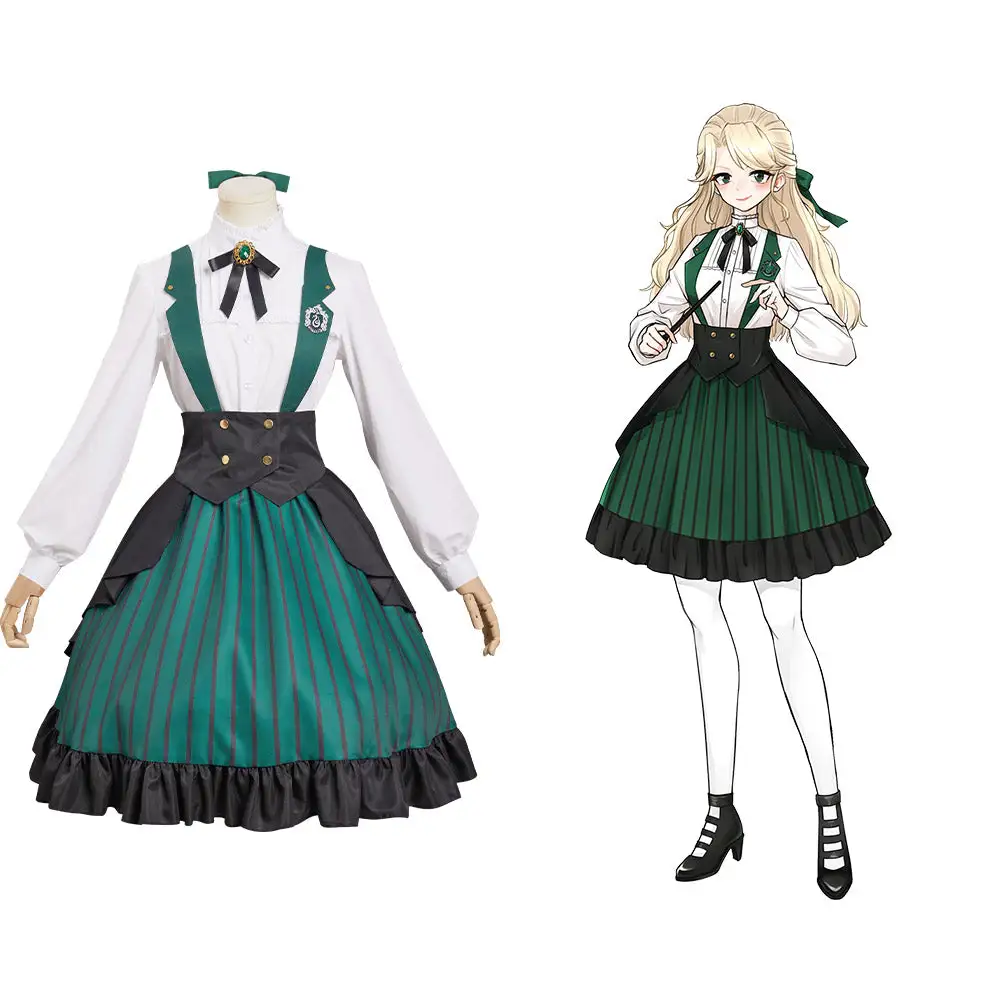 Harry Potter Slytherin Cosplay Kostüm Halloween Karneval Originell Lolita Kleid Cossky® 1 Harry Potter Slytherin Cosplay Kostüm Halloween Karneval Originell Lolita Kleid Cossky®