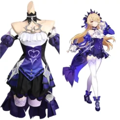 Genshin Impact Fischl Polar Night Dream Cosplay Kostüm Outfits Halloween Karneval Kleid