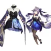 Keqing Genshin Impact Cosplay Kostüm Halloween Karneval Outfits