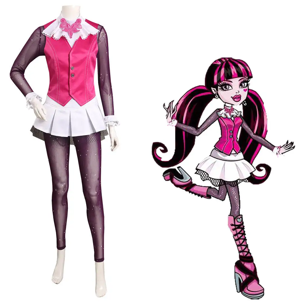 Monster High Draculaura Cosplay Kostüm Halloween Karneval Outfits 1 Monster High Draculaura Cosplay Kostüm Halloween Karneval Outfits