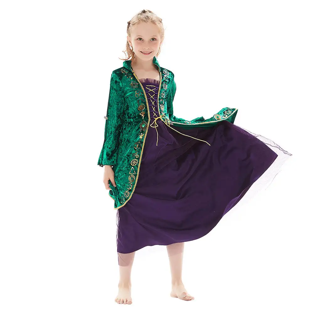 Kinder Winifred Sanderson Hocus Pocus Cosplay Kostüme Halloween Karneval Kleid 5 Kinder Winifred Sanderson Hocus Pocus Cosplay Kostüme Halloween Karneval Kleid – Bild 5