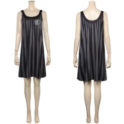 Wednesday Adams Cosplay Wednesday Kleid Halloween Karneval Einteiler