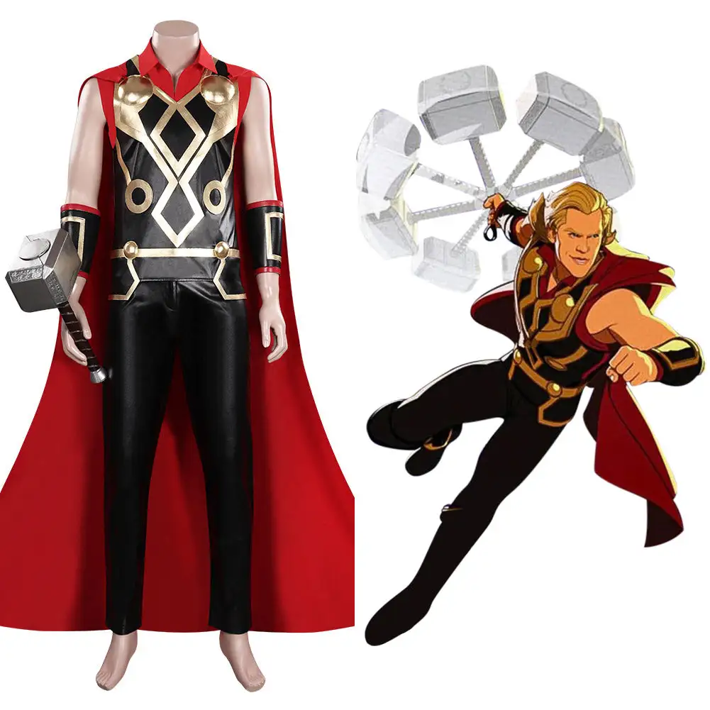 WHAT IF Thor Cosplay Kostüme Outfits Halloween Karneval Set 1 WHAT IF Thor Cosplay Kostüme Outfits Halloween Karneval Set