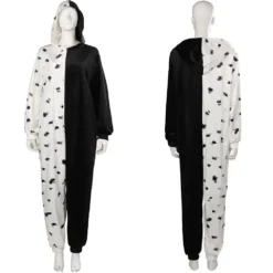 Cruella Cosplay Kostüm Overall Pyjams Outfits Halloween Karneval Schlafanzug