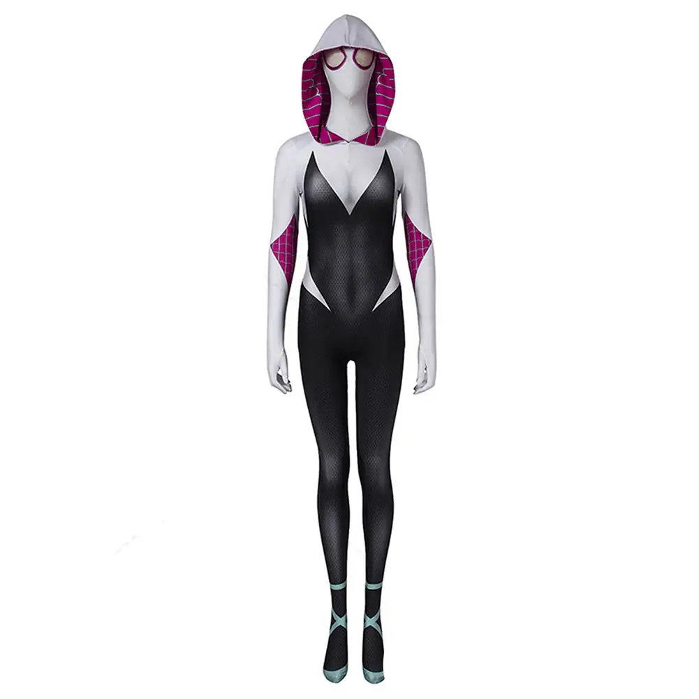 Spider-Man: Into The Spider Verse-Gwen Stacy Cosplay Kostüm Outfits Halloween Karneval Jumpsuit 1 Spider-Man: Into The Spider Verse-Gwen Stacy Cosplay Kostüm Outfits Halloween Karneval Jumpsuit