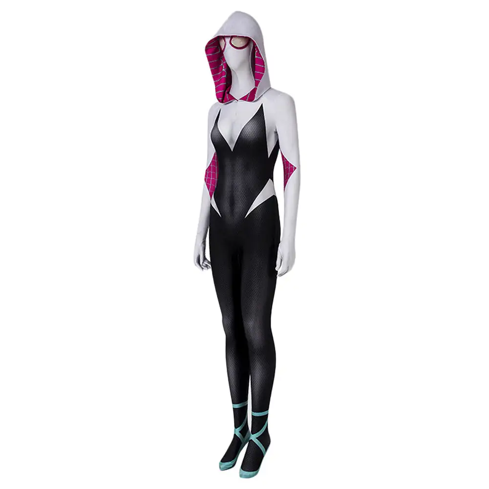 Spider-Man: Into The Spider Verse-Gwen Stacy Cosplay Kostüm Outfits Halloween Karneval Jumpsuit 2 Spider-Man: Into The Spider Verse-Gwen Stacy Cosplay Kostüm Outfits Halloween Karneval Jumpsuit – Bild 2