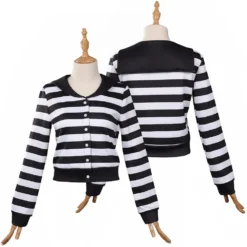 Wednesday Addams Gestreifte Jacke Cosplay Halloween Karneval Outfits