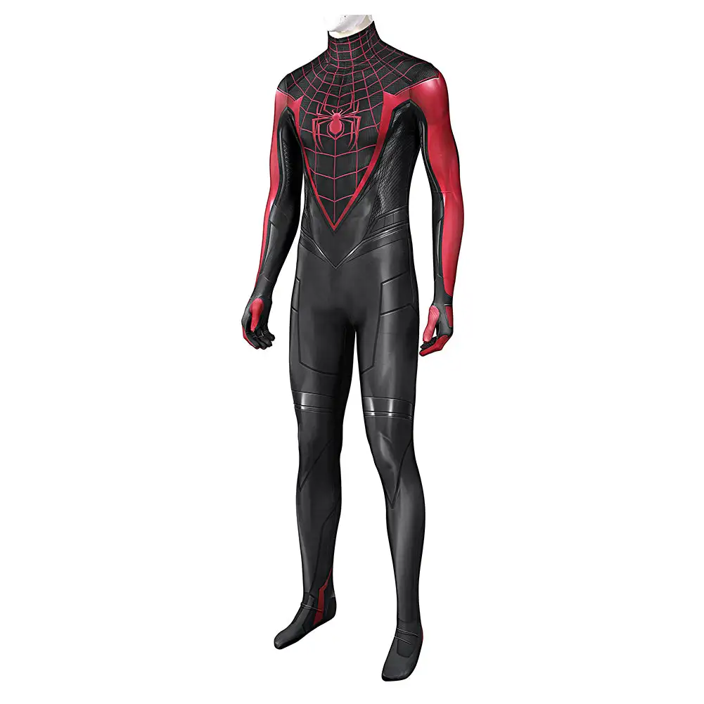 Spider-Man Miles Morales Cosplay Kostüm Outfits Halloween Karneval Jumpsuit 2 Spider-Man Miles Morales Cosplay Kostüm Outfits Halloween Karneval Jumpsuit – Bild 2