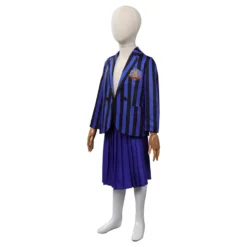 Kinder Wednesday Addams Cosplay Schuluniform Outfits Halloween Karneval Kostüm -DEKORATIONSGESCHÄFT de955bdc891b8d91a9a696cf1c167fe9
