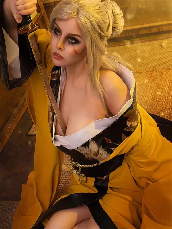 The Witcher 3: Wild Hunt Ciri Cosplay Kostüm Kimono Halloween Karneval Outfits 13 The Witcher 3: Wild Hunt Ciri Cosplay Kostüm Kimono Halloween Karneval Outfits – Bild 13