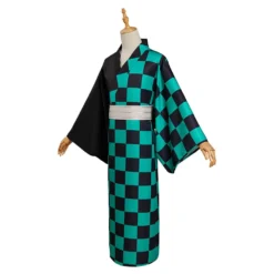 Demon Slayer Kamado Tanjirou Sommer Kimono Halloween Karneval Outfits -DEKORATIONSGESCHÄFT e19661626f34a08553cd90746e247f7d