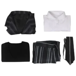 Kinder Wednesday Addams Cosplay Wednesday Kostüm Halloween Karneval Uniform 16 Kinder Wednesday Addams Cosplay Wednesday Kostüm Halloween Karneval Uniform -DEKORATIONSGESCHÄFT e72855c6be776b8dbb482021d17e64a9