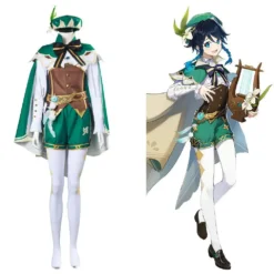 Genshin Impact Venti Cosplay Kostüm Halloween Karneval Kostüm Set
