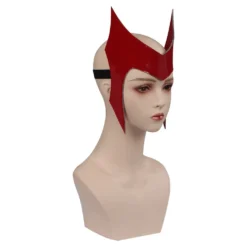 Wanda Vision Scarlet Witch Maske Cosplay PU Helm Halloween Karneval Requisiten -DEKORATIONSGESCHÄFT f45ff3900625d4bab486516b715d4618