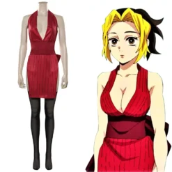 Demon Slayer Kimetsu No Yaiba: Yuukaku-hen- Makio Cosplay Kostüm Halloween Karneval Kleid
