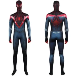 Spider-Man 2 Black Spider Overall Cosplay Jumpsuit Miles Morales Halloween Karmeval Outfits